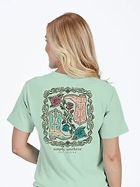 Simply Southern Women's Boots Short Sleeve T-shirt