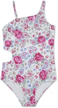 abercrombie kids Girls' Asymmetrical Cutout 1-Piece Swimsuit