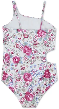 abercrombie kids Girls' Asymmetrical Cutout 1-Piece Swimsuit