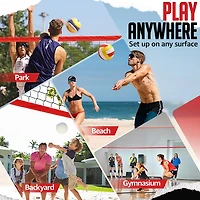 Zealfeel Adjustable Portable 20 ft Volleyball Training Net Set