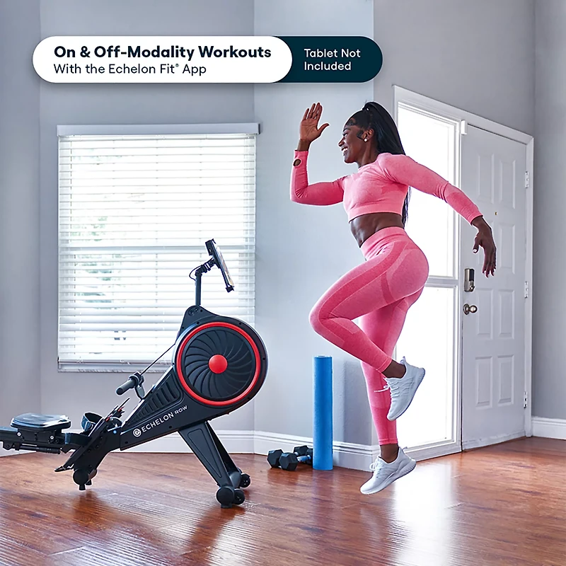 Echelon Row Series Foldable Rowing Machine with Bluetooth Resistance and Device Holder
