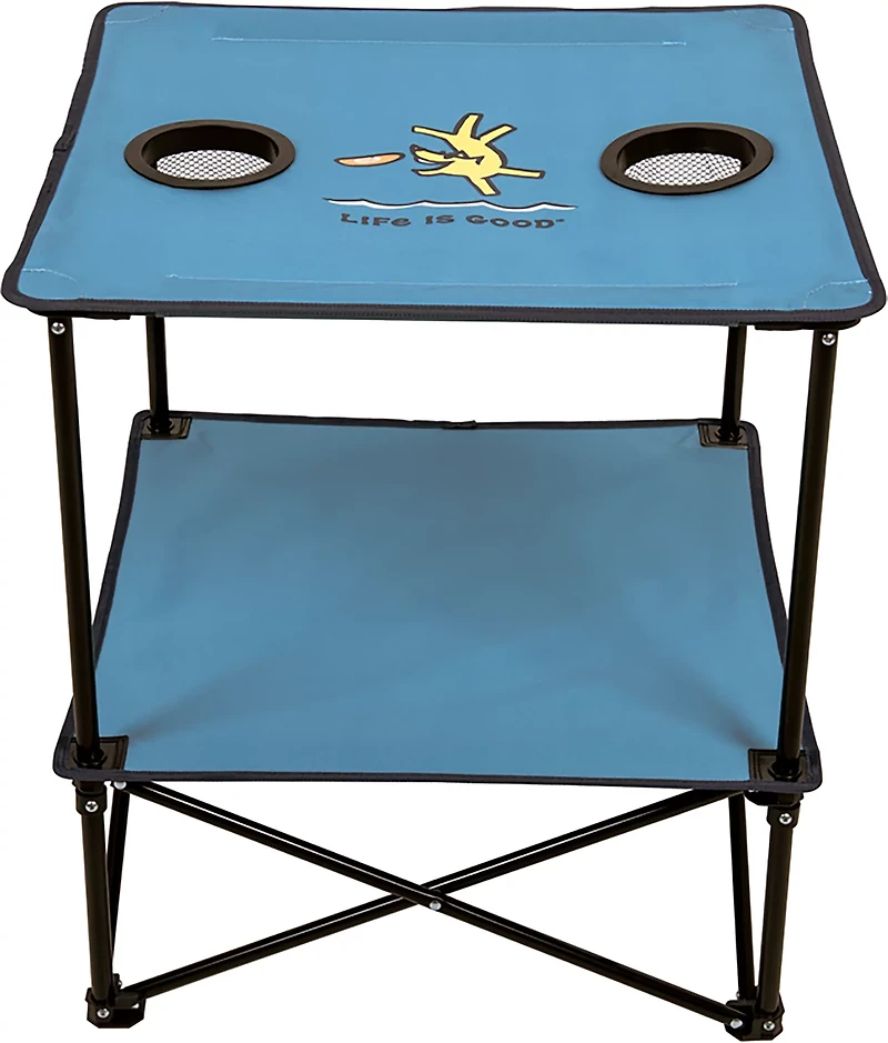 Life is Good Square Compact Folding Beach Table