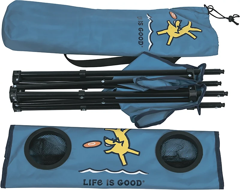 Life is Good Square Compact Folding Beach Table