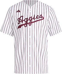 adidas Men's Texas A&M University Baseball Replica Stripe Jersey