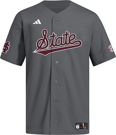 adidas Men's Mississippi State University Script Baseball Jersey