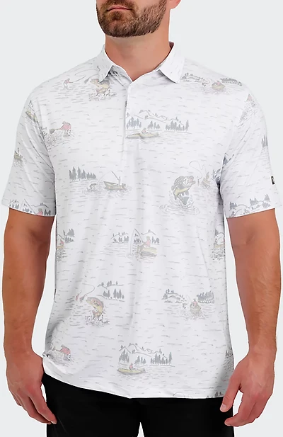 Waggle Golf Men's Tight Lines Polo Shirt