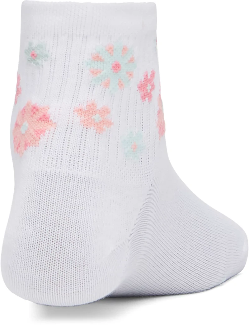 Under Armour Kids' Essential Floral Quarter Socks 6-Pack