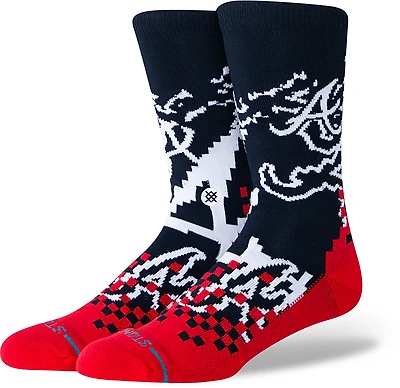 Stance Men's Atlanta Braves Pixel Crew Socks
