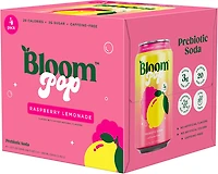 Bloom Nutrition Pop Raspberry Lemonade Prebiotic Soda 4-Pack