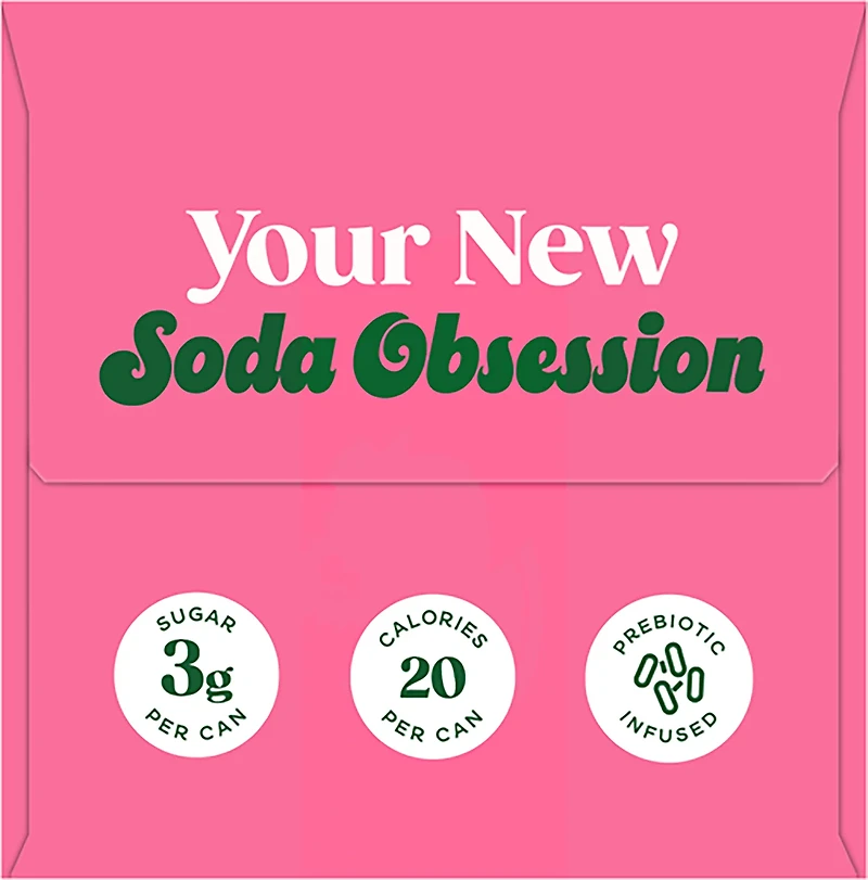 Bloom Nutrition Pop Raspberry Lemonade Prebiotic Soda 4-Pack