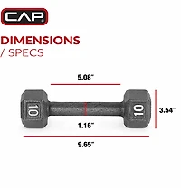 CAP Barbell 10 lb. Solid Hex Dumbbell