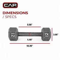 CAP Barbell 12 lb. Hex Dumbbell - Single