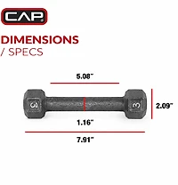 CAP Barbell lb. Solid Hex Dumbbell