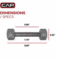 CAP Barbell lb. Solid Hex Dumbbell