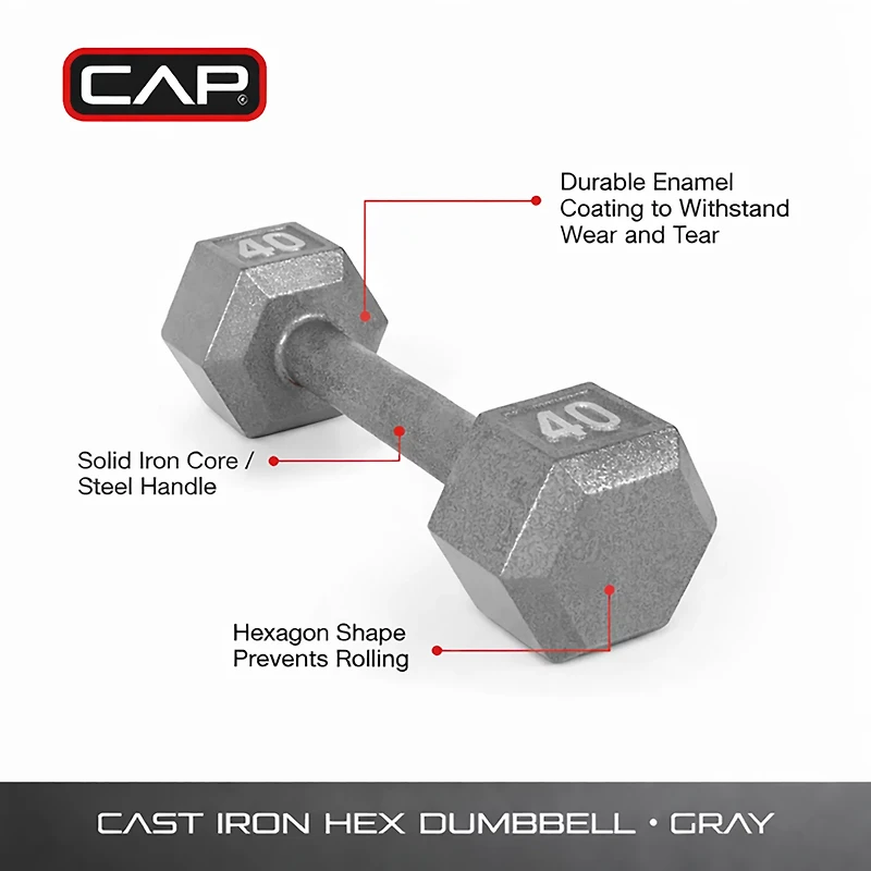 CAP Barbell Lb. Solid Hex Dumbbell