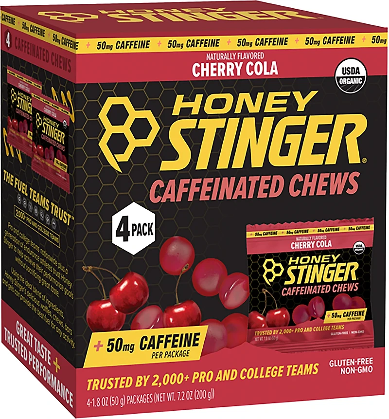 Honey Stinger Caffeinated Energy Chew 4-pack
