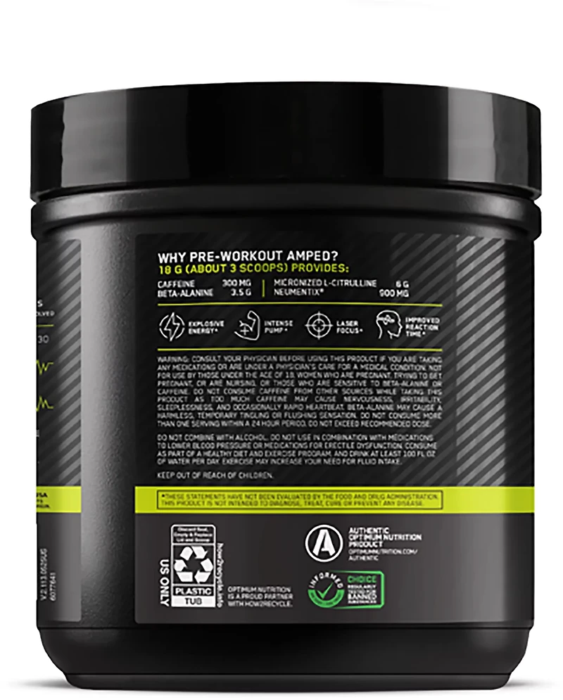 Optimum Nutrition Amped Berry Fusion Pre-Workout