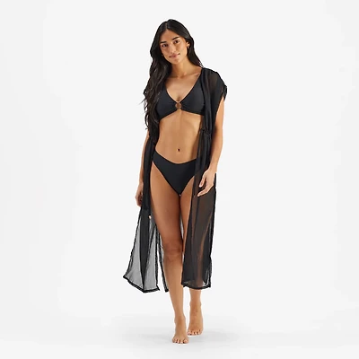 Freely Women's Black Caftan Swimsuit Cover Up