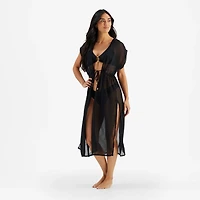 Freely Women's Black Caftan Swimsuit Cover Up