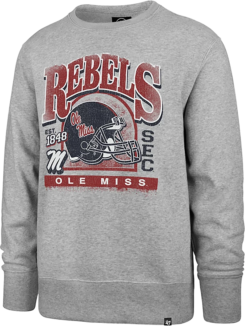 '47 Men's Ole Miss Rebels Arch Regional Headline Crew Sweatshirt