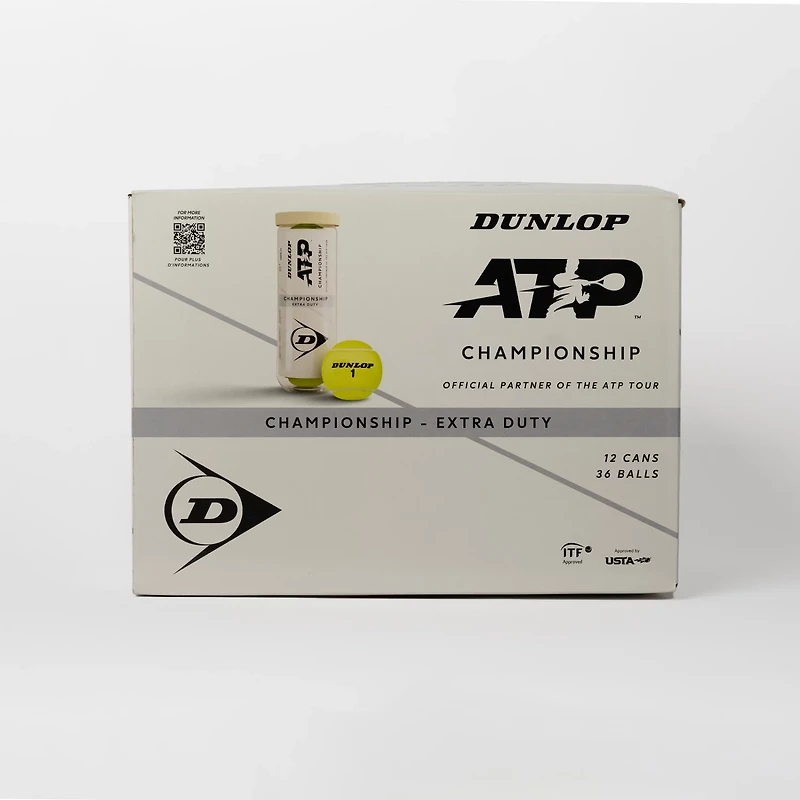 Dunlop ATP Championship Extra Duty Tennis Balls 12-Pack