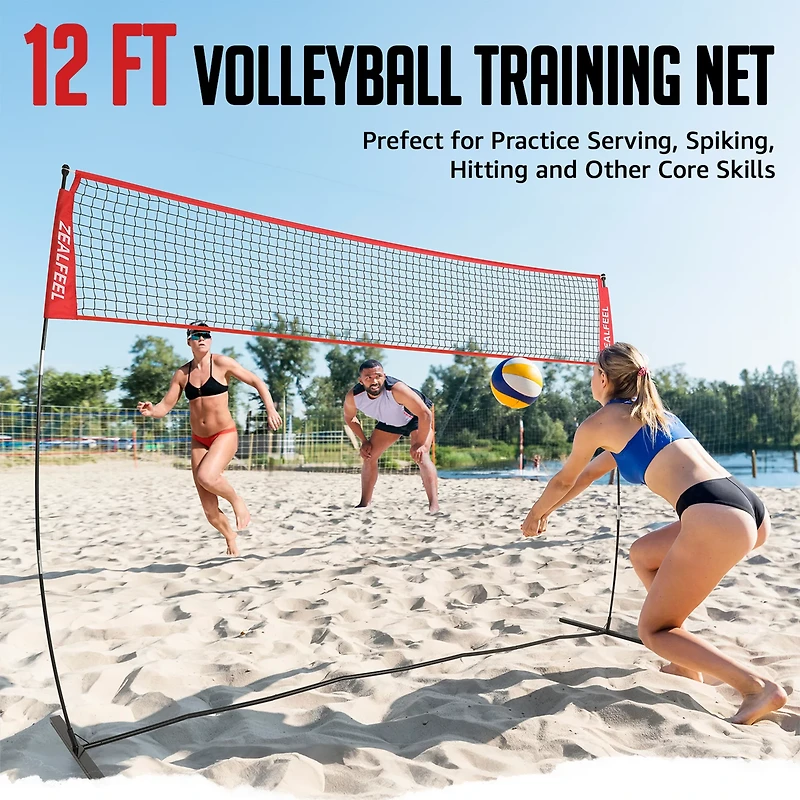 Zealfeel Adjustable Portable ft Volleyball Training Net