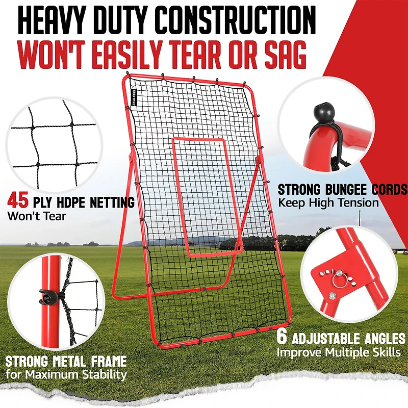 Zealfeel 4 x 7 ft Lacrosse Rebounder