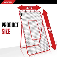 Zealfeel 4 x 7 ft Lacrosse Rebounder