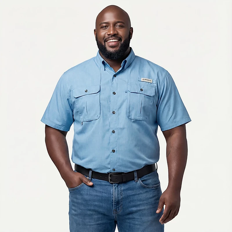 Magellan Outdoors Men's Aransas Pass Heather Short Sleeve Fishing Shirt