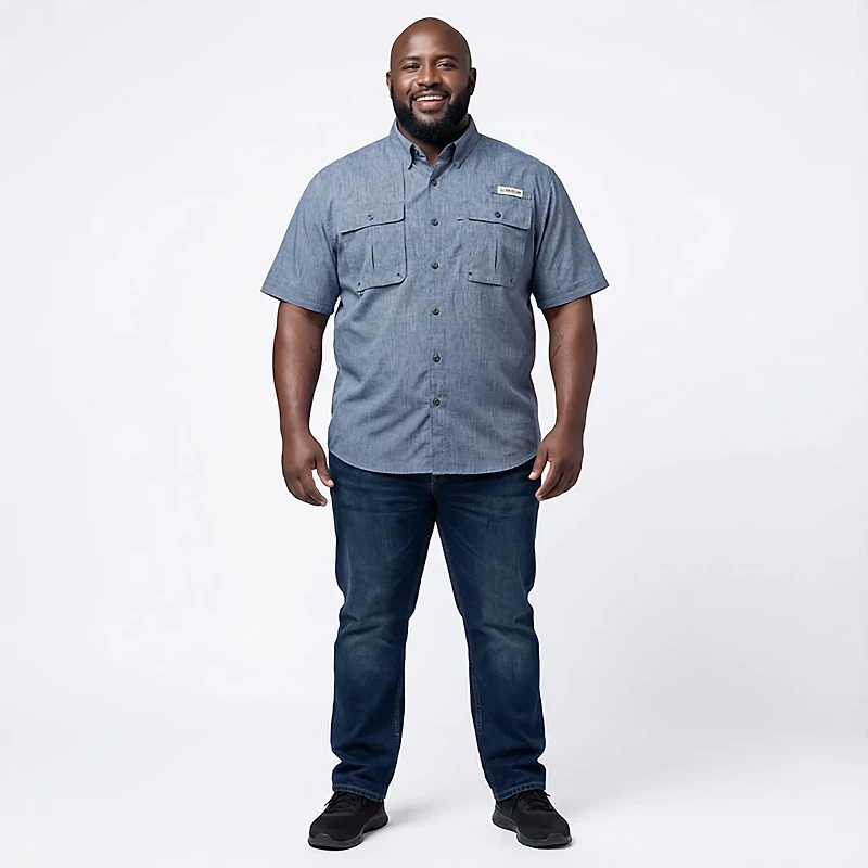 Magellan Outdoors Men's Aransas Pass Heather Short Sleeve Fishing Shirt