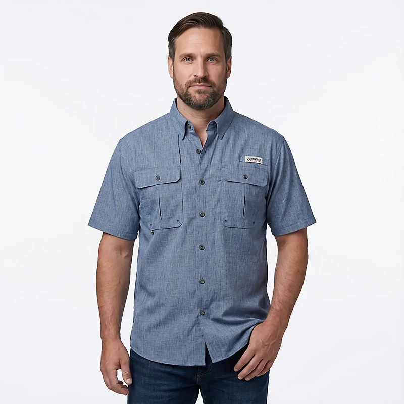 Magellan Outdoors Men's Aransas Pass Heather Short Sleeve Fishing Shirt