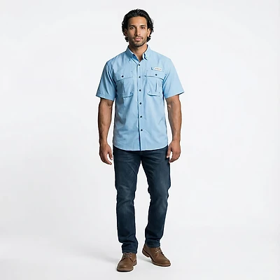 Magellan Outdoors Men's Aransas Pass Mini Check Short Sleeve Shirt