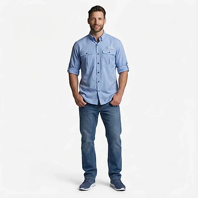 Magellan Outdoors Men's Aransas Pass Mini Check Long Sleeve Fishing Shirt