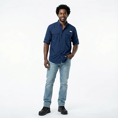 Magellan Outdoors Men's Laguna Madre Solid Long Sleeve Fishing Shirt