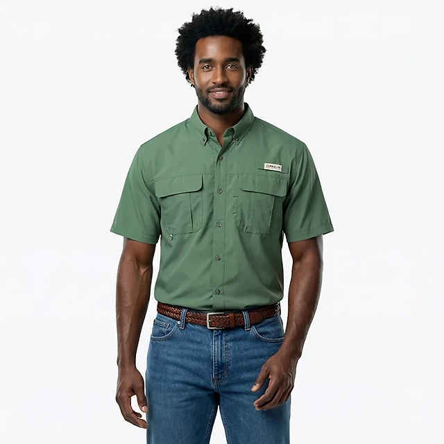 Chemise Magellan Laguna Madre Pour Homme – XXL, Menthe, Manches Longues, Idéale Pêche