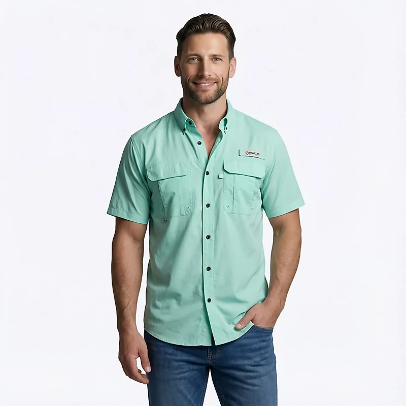Magellan Outdoors Men's Laguna Madre Solid Short Sleeve Fishing Shirt