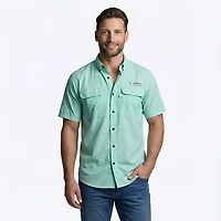 Magellan Outdoors Men's Laguna Madre Solid Short Sleeve Fishing Shirt