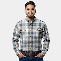 Wolverine Men's FireZerO Plaid Long Sleeve Twill Shirt