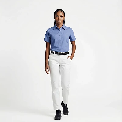 Red Kap Women's Specialized Pocketless Short Sleeve Work Shirt