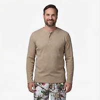 Magellan Outdoors Men's Base Camp Thermal Heathered Long Sleeve Henley Top