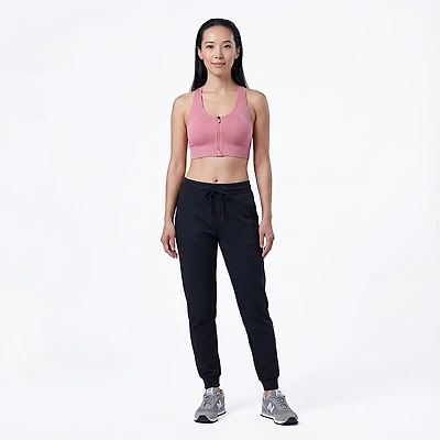 BCG Women's Seamless Zip Front Mid Impact Sports Bra