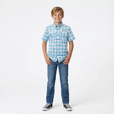 Magellan Outdoors Boys' FishGear Caddo Lake Short Sleeve Fishing Shirt