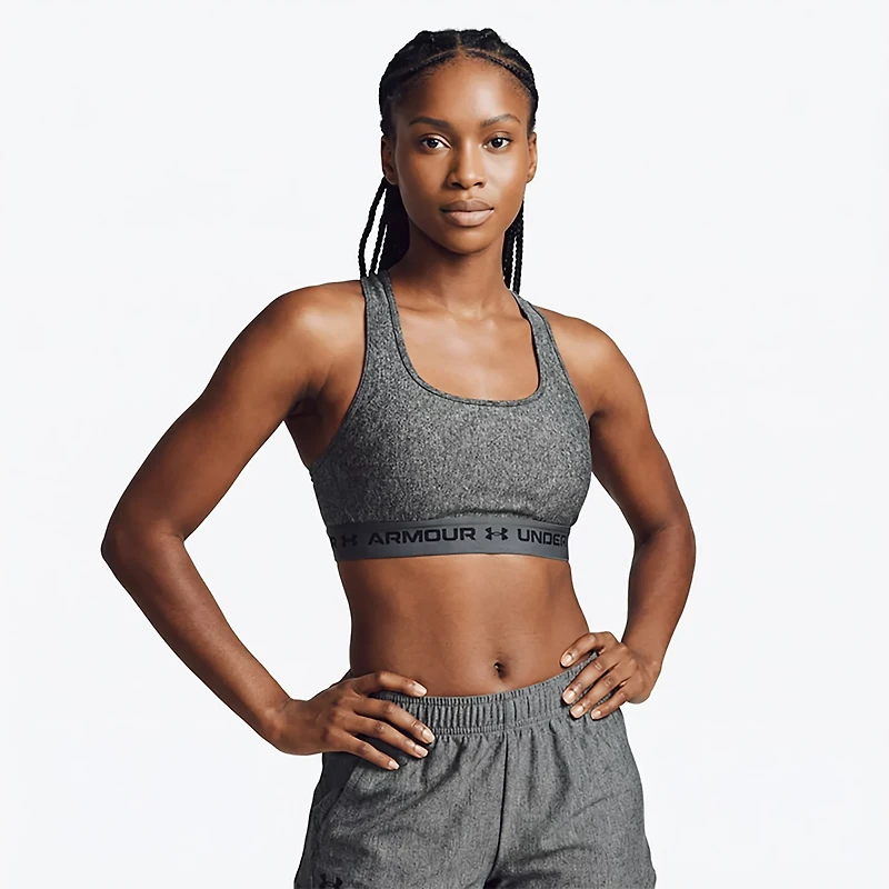 Under Armour Women's Crossback Heather Mid Sports Bra
