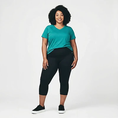 BCG Women’s Plus Tummy Control Cropped Leggings