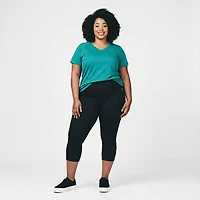 BCG Women’s Plus Tummy Control Cropped Leggings