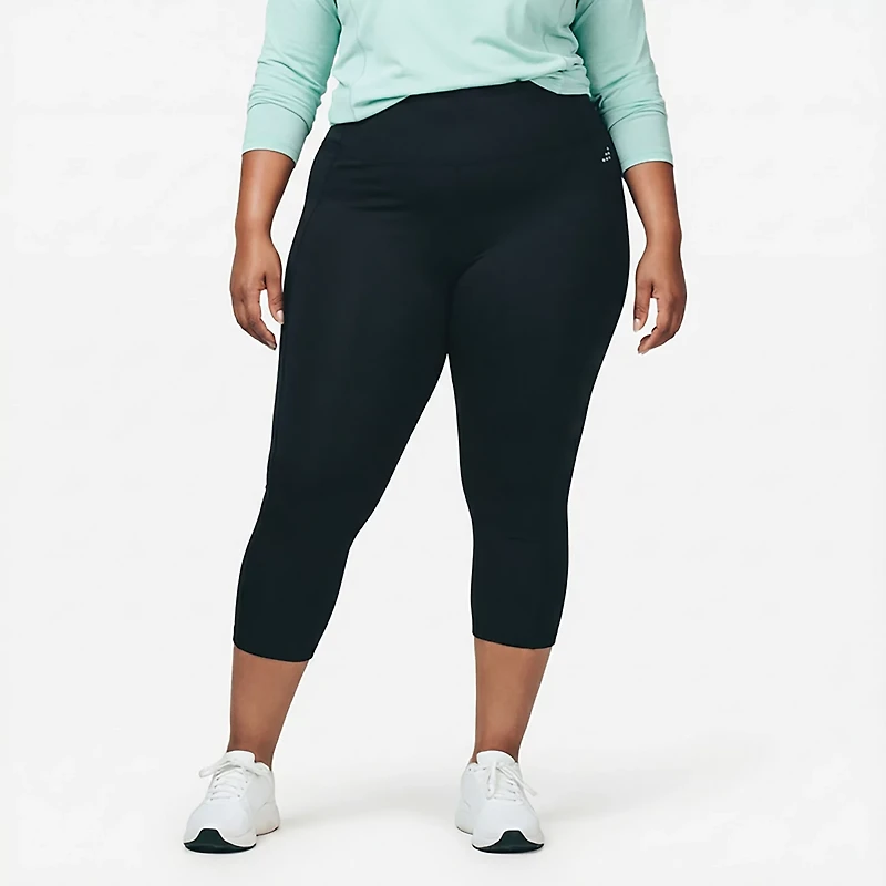 BCG Women’s Plus Tummy Control Cropped Leggings