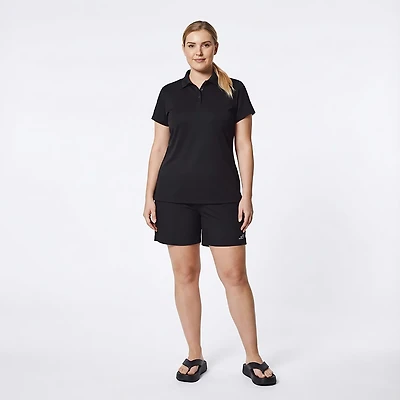 BCG Women's Tennis Solid Short Sleeve Polo Shirt