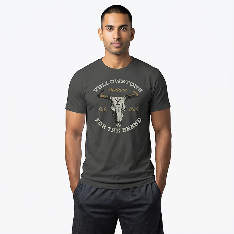 Changes Men’s Yellowstone Cattle Skull Logo T-shirt