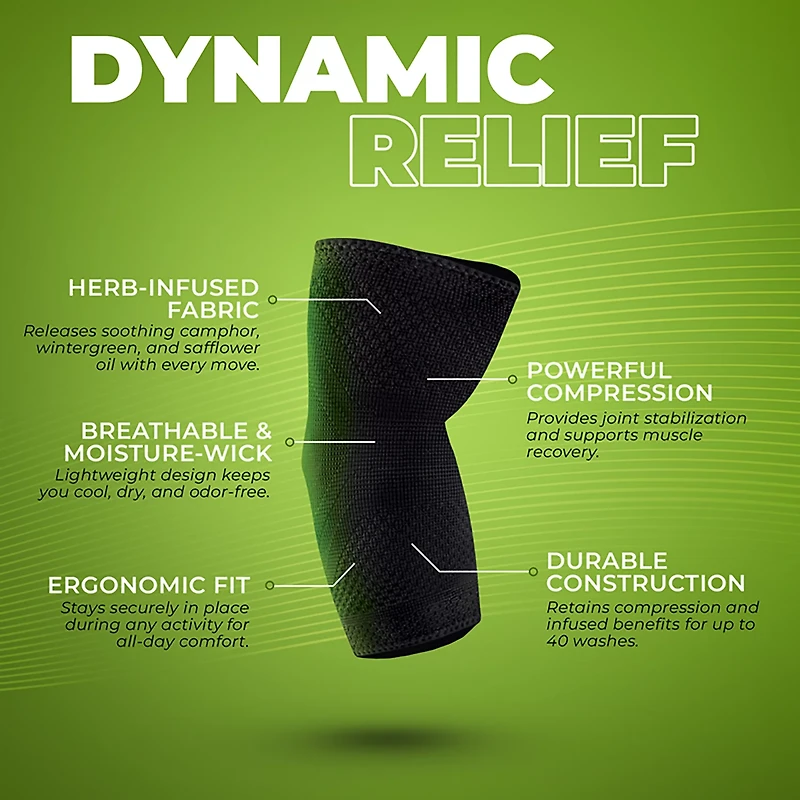 Green Drop Compression Elbow Sleeve