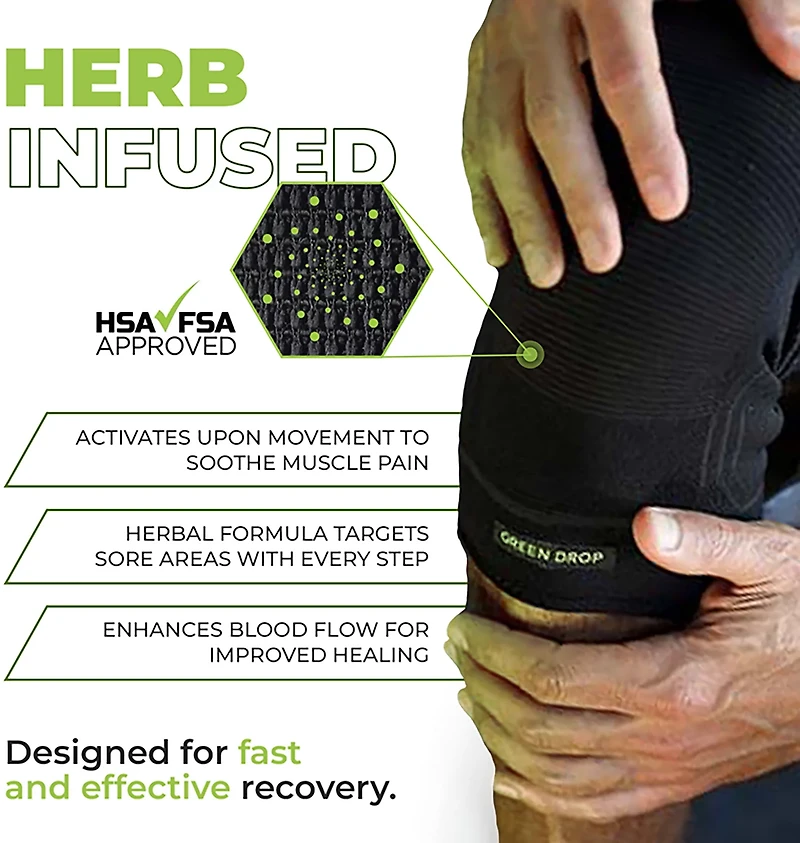 Green Drop Compression Knee Sleeve